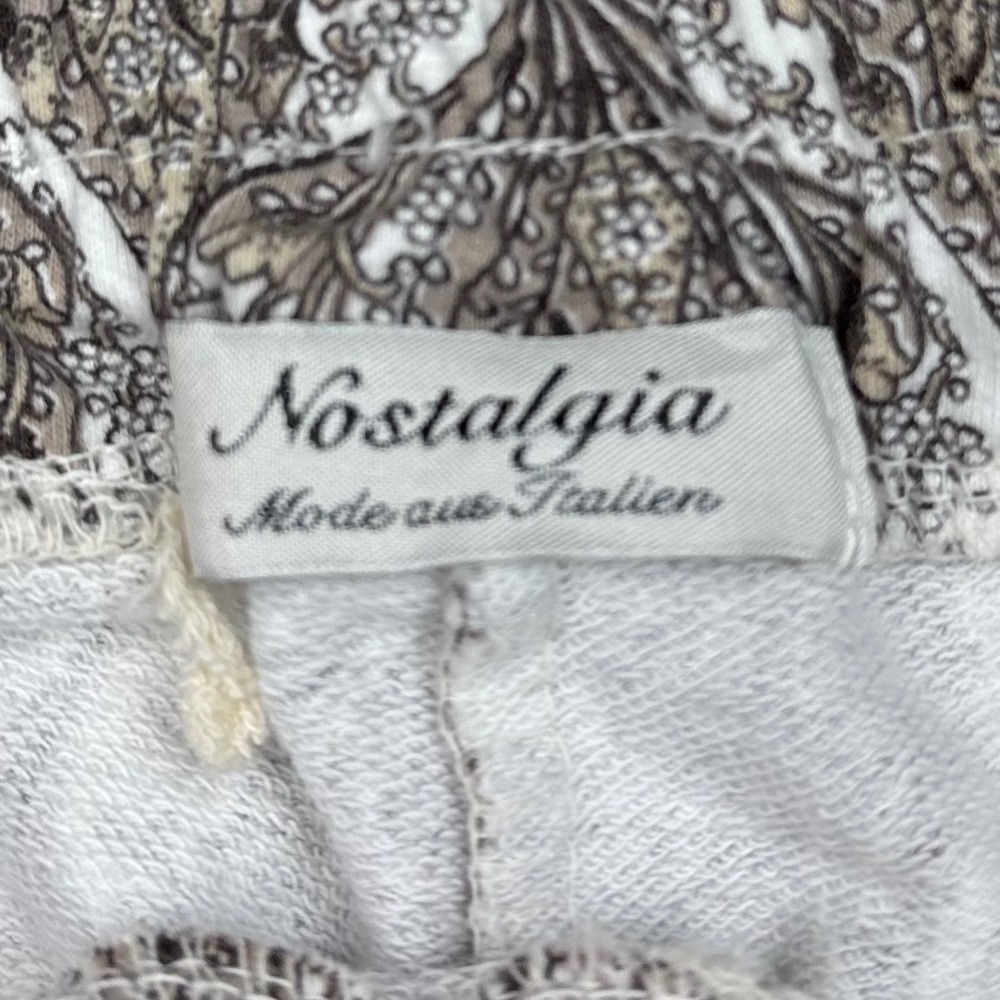 Nostalgia Elastic Waist Knit Joggers Sweatpants Women M Paisley Italy Made - Picture 3 of 12
